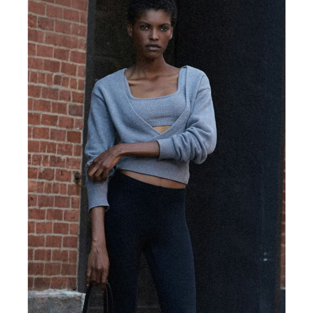NWT Skims Textured Knit Wrap Sweater 2x/3x - Picture 3 of 11